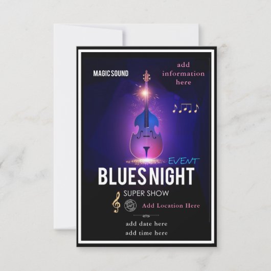 Invitation pour une soirée blues (Devant)