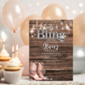 Invitation pour une soirée bottes de cowboy rustiq