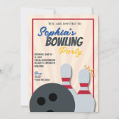 Invitation pour une soirée bowling 2 (Devant)