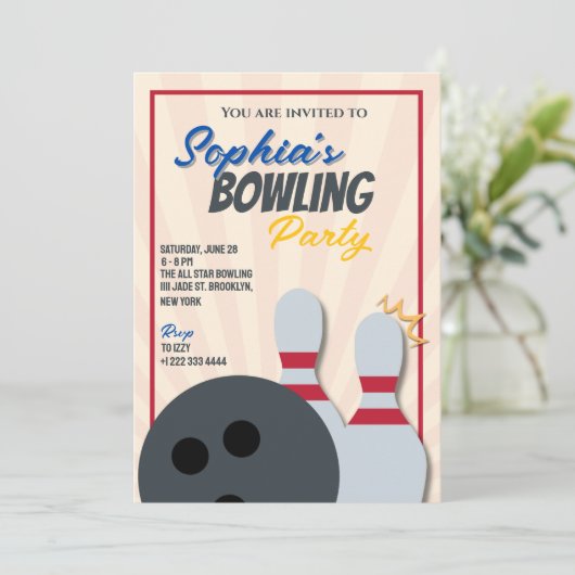 Invitation pour une soirée bowling 2 (Debout devant)