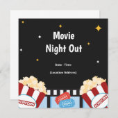 Invitation pour une soirée cinéma dans le jardin (Devant / Derrière)