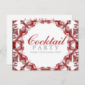 Invitation pour une soirée cocktail esprit Batik R (Devant / Derrière)