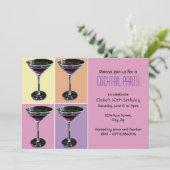 Invitation pour une soirée cocktail Funky Martini (Debout devant)