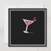 Invitation pour une soirée cocktail Purple Martini (Dos)