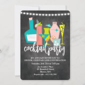 Invitation pour une soirée cocktail rétro (Devant)