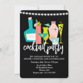 Invitation pour une soirée cocktail rétro (Devant)