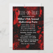 Invitation pour une soirée costumée Halloween avec (Devant)