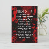 Invitation pour une soirée costumée Halloween avec (Debout devant)