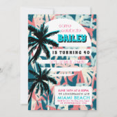 Invitation pour une soirée d'anniversaire à Miami  (Devant)