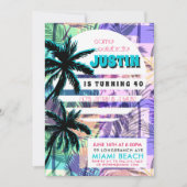 Invitation pour une soirée d'anniversaire à Miami  (Devant)