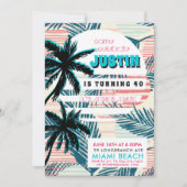Invitation pour une soirée d'anniversaire à Miami (Devant)
