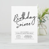 Invitation pour une soirée d'anniversaire d'adulte (Debout devant)