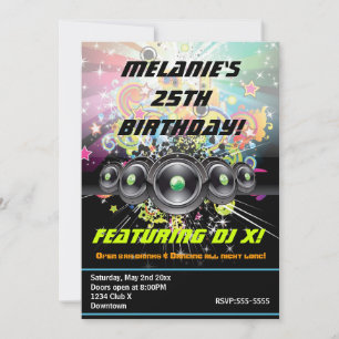 Invitation pour une soirée dansante de hip hop en 