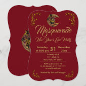 Invitation pour une soirée de bal masqué (Devant / Derrière)
