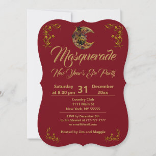 Invitation pour une soirée de bal masqué