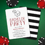 Invitation pour une soirée de casino moderne pour<br><div class="desc">Célébrez avec style grâce à ces invitations de soirée d'enterrement de vie de garçon tendance. Le design est facile à personnaliser avec votre propre texte et votre famille et vos amis seront ravis lorsqu'ils recevront ces invitations de fête fabuleuses.</div>