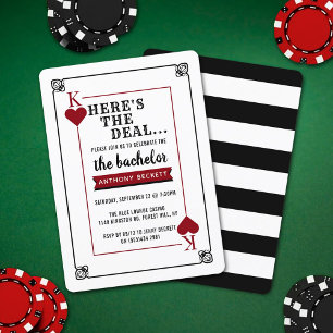 Invitation pour une soirée de casino moderne pour 