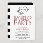 Invitation pour une soirée de casino moderne pour  (Devant / Derrière)