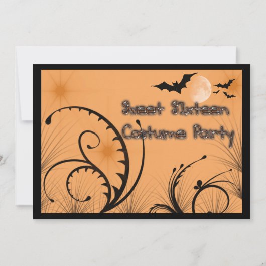 Invitation pour une soirée de costume d'Halloween (Devant)