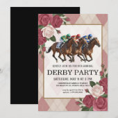 Invitation pour une soirée de Derby de course de c (Devant / Derrière)
