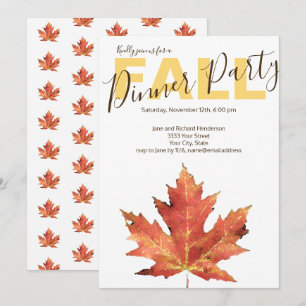 Invitation pour une soirée de dîner d'automne mode
