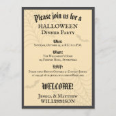 Invitation pour une soirée de dîner d'Halloween da (Dos)