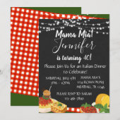 Invitation pour une soirée de dîner italien Mama M (Devant / Derrière)