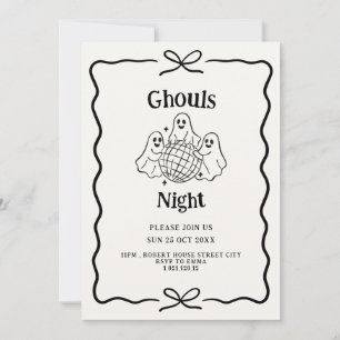 Invitation pour une soirée de doodle de la nuit de