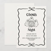 Invitation pour une soirée de doodle de la nuit de (Devant / Derrière)