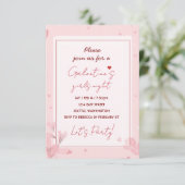 Invitation pour une soirée de filles Galentine ros (Debout devant)