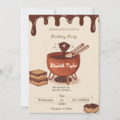 Invitation pour une soirée de fondue au chocolat – (Devant)