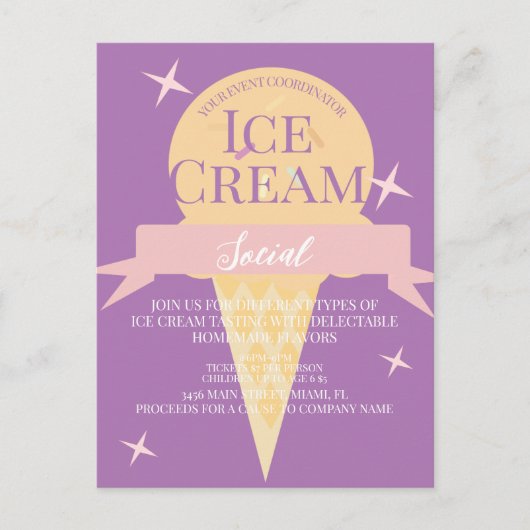  Invitation pour une Soirée de Glace Amusante Flye (Devant)
