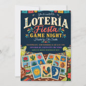 Invitation pour une soirée de jeu de Loteria mexic (Devant)