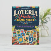 Invitation pour une soirée de jeu de Loteria mexic (Debout devant)