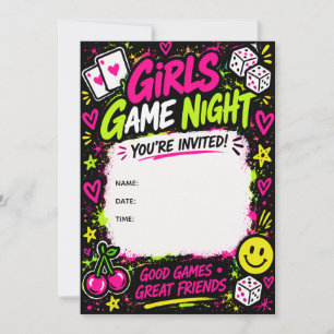 Invitation pour une soirée de jeux entre filles av