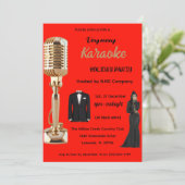 Invitation pour une soirée de karaoke à Noël (Debout devant)