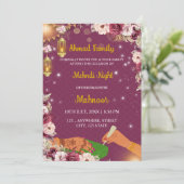 Invitation pour une soirée de mehndi musulmane, In (Debout devant)