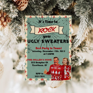 Invitation pour une soirée de Noël au pull moche r