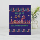 Invitation pour une soirée de Noël avec un pull mo (Debout devant)