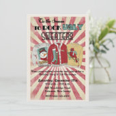 Invitation pour une soirée de Noël avec un pull mo (Debout devant)