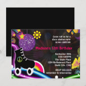 Invitation pour une soirée de patin à roulettes Di (Devant / Derrière)