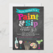 Invitation pour une soirée de peinture et de dégus (Devant)