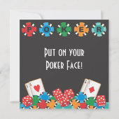 Invitation pour une soirée de poker et de jeux d'a (Dos)