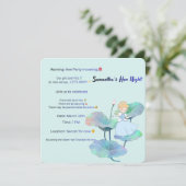 Invitation pour une Soirée de Poule Fun Blue – Ill (Debout devant)