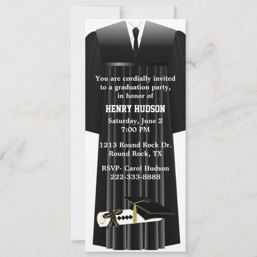 Invitation pour une soirée de remise de diplômes e (Devant)