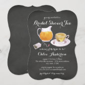 Invitation pour une soirée de thé de mariage avec  (Devant / Derrière)