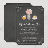 Invitation pour une soirée de thé de mariage sur t (Devant / Derrière)