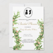 Invitation pour une soirée de thé florale Régence (Devant)