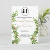 Invitation pour une soirée de thé florale Régence (Debout devant)