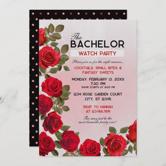 Invitation pour une soirée de visionnage de Bachel (Devant / Derrière)